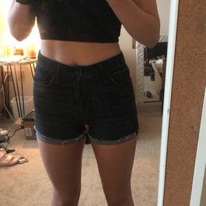 Black Abercrombie high waisted short